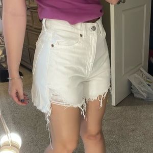 american eagle white shorts